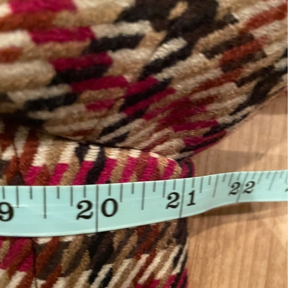 Anne Klein Fall Houndstooth Satin lined fringe trim Blazer Old Money Career 14 - Picture 2 of 10